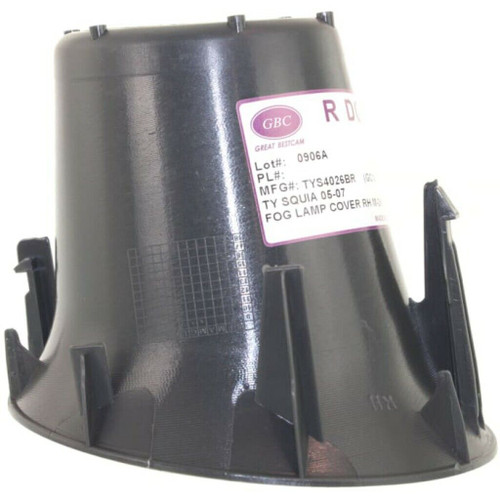 FOG LAMP COVER FR RH MATT-BLACK REPLACEMENT FOR TOYOTA TUNDRA PICKUP 2001 PARTSLINK NUMBER TO2599106 FOG LAMP COVER FR RH MATT-BLACK REPLACEMENT FOR TOYOTA TUNDRA PICKUP 2001 PARTSLINK NUMBER TO2599106