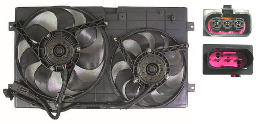COOLING FAN ASSY W/3 PIN CONNECTORS REPLACEMENT FOR VOLKSWAGEN BEETLE 2001 PARTSLINK NUMBER VW3115101 COOLING FAN ASSY W/3 PIN CONNECTORS REPLACEMENT FOR VOLKSWAGEN BEETLE 2001 PARTSLINK NUMBER VW3115101