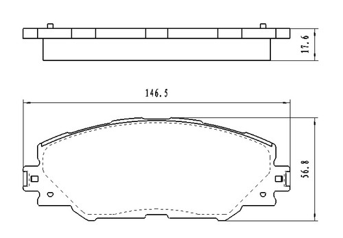 BRAKE PADS SET FR CERAMIC REPLACEMENT FOR TOYOTA MATRIX 2010 PARTSLINK NUMBER D1211 BRAKE PADS SET FR CERAMIC REPLACEMENT FOR TOYOTA MATRIX 2010 PARTSLINK NUMBER D1211