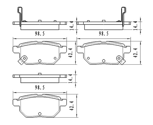 BRAKE PADS SET RR CERAMIC REPLACEMENT FOR TOYOTA MATRIX 2010 PARTSLINK NUMBER D1354 BRAKE PADS SET RR CERAMIC REPLACEMENT FOR TOYOTA MATRIX 2010 PARTSLINK NUMBER D1354