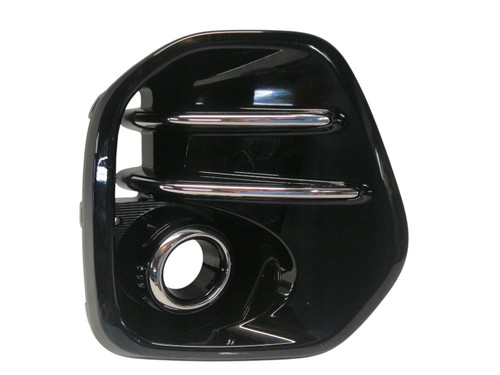 FOG LAMP BEZEL FR LH PTD BLACK W/CHROME MOULDING W/O LED FOGS FWD REPLACEMENT FOR KIA SPORTAGE 2019 PARTSLINK NUMBER KI1038127 FOG LAMP BEZEL FR LH PTD BLACK W/CHROME MOULDING W/O LED FOGS FWD REPLACEMENT FOR KIA SPORTAGE 2019 PARTSLINK NUMBER KI1038127