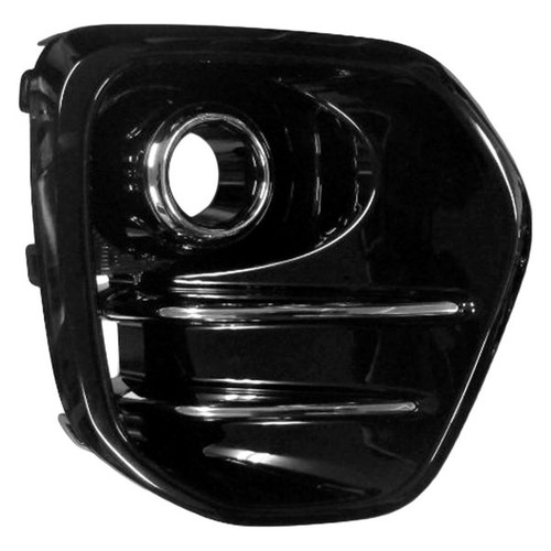 FOG LAMP BEZEL FR LH TEXTURED BLACK W/CHROME MOULDING W/O LED FOG FWD REPLACEMENT FOR KIA SPORTAGE 2019 PARTSLINK NUMBER KI1038137 FOG LAMP BEZEL FR LH TEXTURED BLACK W/CHROME MOULDING W/O LED FOG FWD REPLACEMENT FOR KIA SPORTAGE 2019 PARTSLINK NUMBER KI1038137