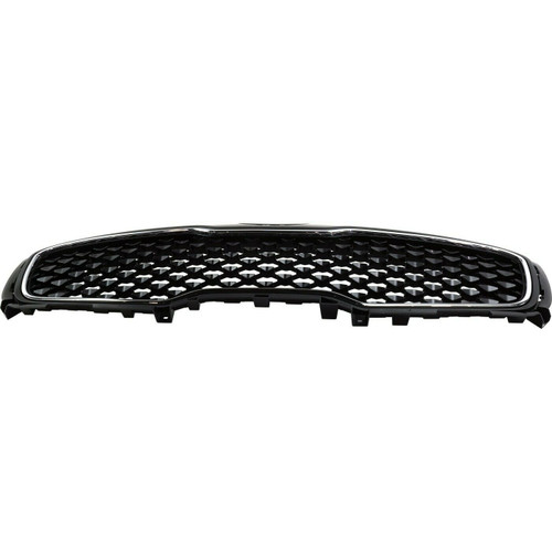 GRILLE MATTE BLACK CENTER W/CHROME FRAME       REPLACEMENT FOR SPORTAGE 2019 PARTSLINK NUMBER KI1200194