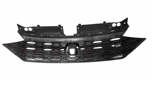 GRILLE FR GLOSS BLACK RED MOLDING GLI MODELS REPLACEMENT FOR VOLKSWAGEN JETTA(2010-) ( TYPE 6 ) 2020 PARTSLINK NUMBER  VW1200178