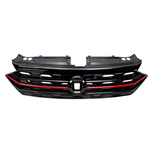 GRILLE FR GLOSS BLACK RED MOLDING GLI MODELS REPLACEMENT FOR VOLKSWAGEN JETTA(2010-) ( TYPE 6 ) 2020 PARTSLINK NUMBER  VW1200178