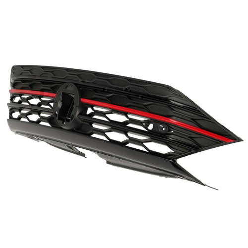 GRILLE FR GLOSS BLACK RED MOLDING GLI MODELS REPLACEMENT FOR VOLKSWAGEN JETTA(2010-) ( TYPE 6 ) 2020 PARTSLINK NUMBER  VW1200178
