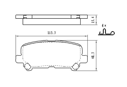 BRAKE PADS SET RR CERAMIC REPLACEMENT FOR ACURA MDX 2008 PARTSLINK NUMBER D1281 BRAKE PADS SET RR CERAMIC REPLACEMENT FOR ACURA MDX 2008 PARTSLINK NUMBER D1281