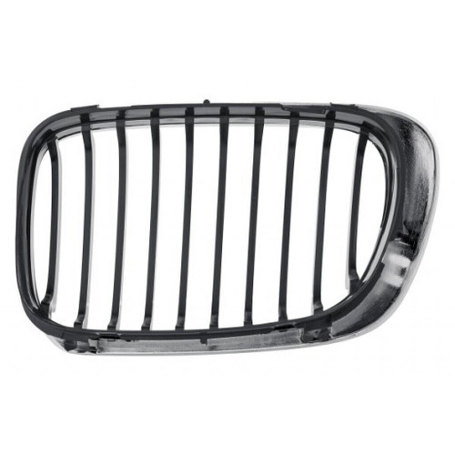 GRILLE RH BLACK W/CHROME TRIM REPLACEMENT FOR BMW 3 SERIES CONVERTIBLE 2005 PARTSLINK NUMBER BM1200163 GRILLE RH BLACK W/CHROME TRIM REPLACEMENT FOR BMW 3 SERIES CONVERTIBLE 2005 PARTSLINK NUMBER BM1200163