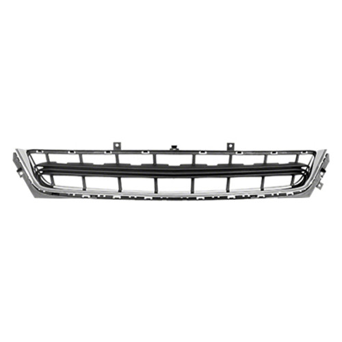 GRILLE LOWER MATTE DARK GRAY W/CHROME MOLDING LS/LT MODEL  REPLACEMENT FOR CHEVROLET IMPALA 2015 PARTSLINK NUMBER  GM1036164