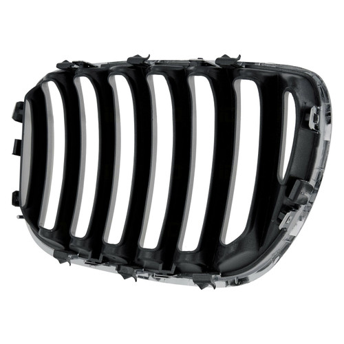 GRILLE RH CHROME/SILVER W/TITANIUM REPLACEMENT FOR  BMW X5 2005 PARTSLINK NUMBER BM1200160
