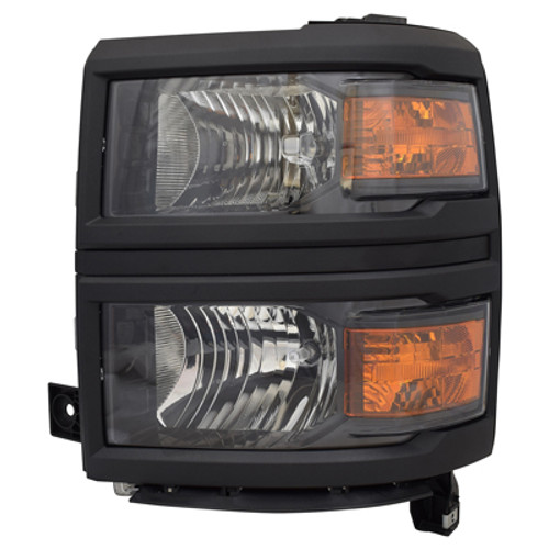 HEAD LAMP LH LS MODEL BLACK CAPA  REPLACEMENT FOR CHEVROLET PICKUP CHEVY SILVERADO 1500 2015 PARTSLINK NUMBER  GM2502395C