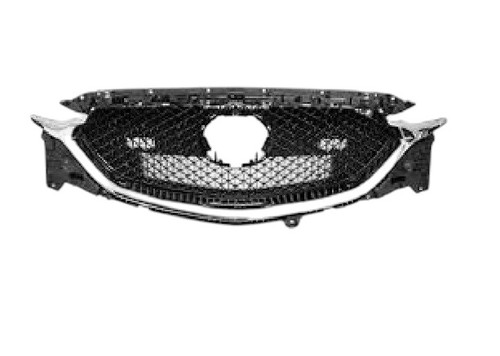 GRILLE FR PTD BLACK MESH W/CHROME MOLDING / CAMERA/ ADAPTIVE CRUISE  REPLACEMENT FOR MAZDA CX5 2019 PARTSLINK NUMBER MA1200222