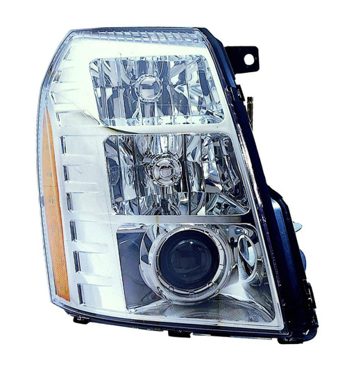 HEAD LAMP RH HID FIRST DESIGN HQ REPLACEMENT FOR CADILLAC ESCALADE EXT 2008 PARTSLINK NUMBER  GM2503291