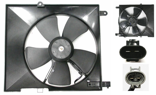 RADIATOR FAN ASSY W/AC REPLACEMENT FOR CHEVROLET AVEO HATCHBACK 2008 PARTSLINK NUMBER  GM3117106