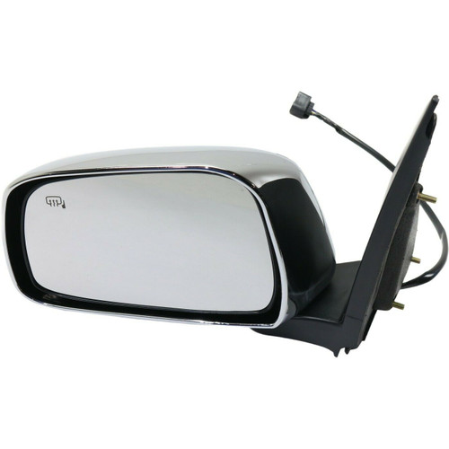 DOOR MIRROR LH POWER HTD CHROME FOR CREW CAB SL MODEL   REPLACEMENT FOR NISSAN FRONTIER PICKUP 2019 PARTSLINK NUMBER NI1320291