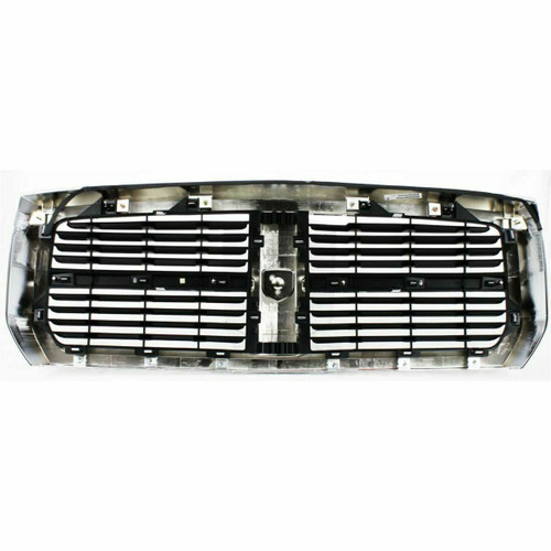 GRILLE CHROME/BLACK REPLACEMENT FOR DODGE DAKOTA PICKUP 2005 PARTSLINK NUMBER CH1200279