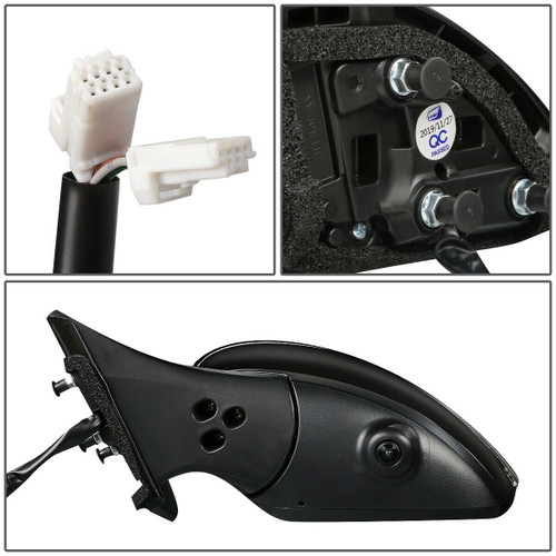 DOOR MIRROR LH POWER PTM HTD W/ BLIND SPOT/ VIEW CAMERA    REPLACEMENT FOR NISSAN LEAF 2019 PARTSLINK NUMBER 	NI1320306