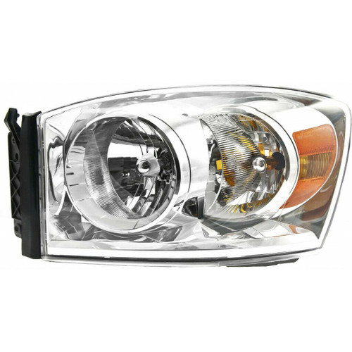 HEAD LAMP LH W/O LOWER AMBER CAPA REPLACEMENT FOR DODGE PICKUP DODGE RAM 1500 2008 PARTSLINK NUMBER  CH2502180C