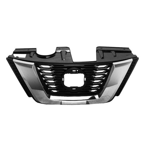 GRILLE CHROME/TEXTURED BLACK FOR USE WITH CAMERA  REPLACEMENT FOR NISSAN ROGUE HYBRID 2019 PARTSLINK NUMBER NI1200291