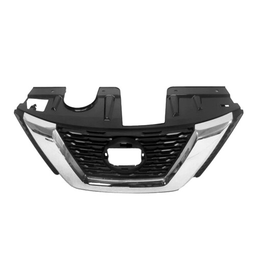 GRILLE FR BLACK W/CHROME MOLDING W/O CAMERA  REPLACEMENT FOR NISSAN ROGUE HYBRID 2019 PARTSLINK NUMBER NI1200295