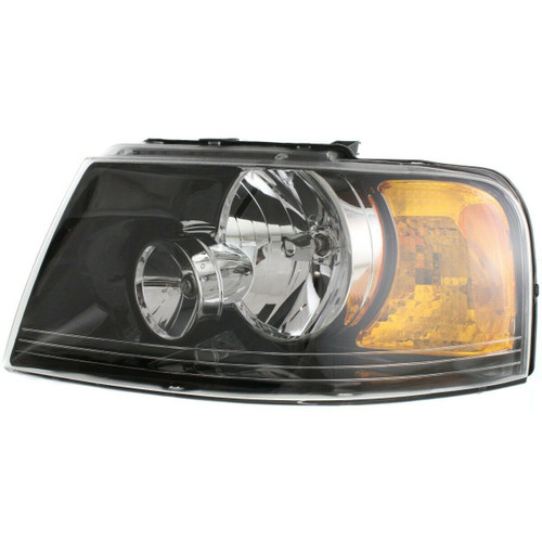 HEAD LAMP LH BLACK BEZEL W/OFF ROAD PKG HQ REPLACEMENT FOR FORD EXPEDITION 2005 PARTSLINK NUMBER FO2502198 HEAD LAMP LH BLACK BEZEL W/OFF ROAD PKG HQ REPLACEMENT FOR FORD EXPEDITION 2005 PARTSLINK NUMBER FO2502198