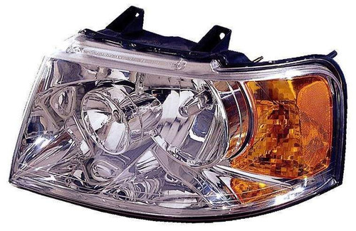 HEAD LAMP LH CHROME W/O OFF ROAD PKG HQ REPLACEMENT FOR FORD EXPEDITION 2005 PARTSLINK NUMBER FO2502181 HEAD LAMP LH CHROME W/O OFF ROAD PKG HQ REPLACEMENT FOR FORD EXPEDITION 2005 PARTSLINK NUMBER FO2502181