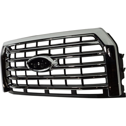 GRILLE CHROME 5 BAR STYLE W/O CAMERA REPLACEMENT FOR FORD PICKUP F150 2015 PARTSLINK NUMBER FO1200582 GRILLE CHROME 5 BAR STYLE W/O CAMERA REPLACEMENT FOR FORD PICKUP F150 2015 PARTSLINK NUMBER FO1200582