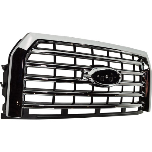 GRILLE CHROME 5 BAR STYLE W/O CAMERA REPLACEMENT FOR FORD PICKUP F150 2015 PARTSLINK NUMBER FO1200582 GRILLE CHROME 5 BAR STYLE W/O CAMERA REPLACEMENT FOR FORD PICKUP F150 2015 PARTSLINK NUMBER FO1200582