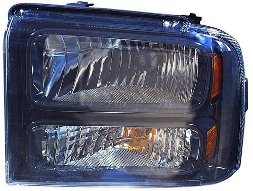 HEAD LAMP LH BLACK BEZEL W/HARLEY-DAVIDSON PKG CAPA REPLACEMENT FOR FORD PICKUP F450 SUPERDUTY 2005 PARTSLINK NUMBER FO2502224C