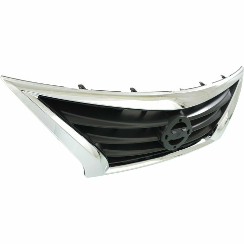 GRILLE CHROME/BLACK   REPLACEMENT FOR NISSAN VERSA SEDAN 2019 PARTSLINK NUMBER 	NI1200261