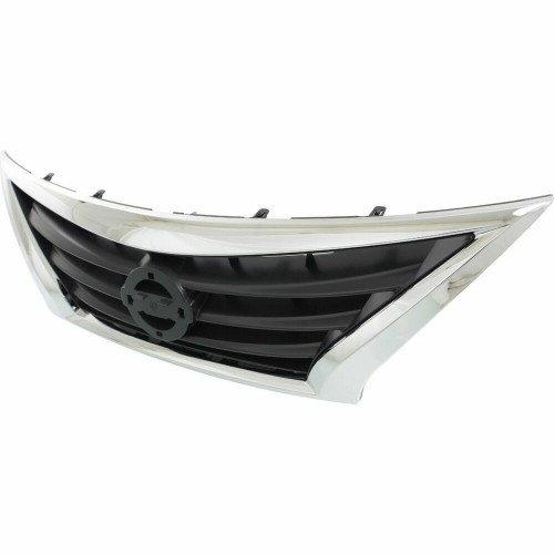 GRILLE CHROME/BLACK   REPLACEMENT FOR NISSAN VERSA SEDAN 2019 PARTSLINK NUMBER 	NI1200261