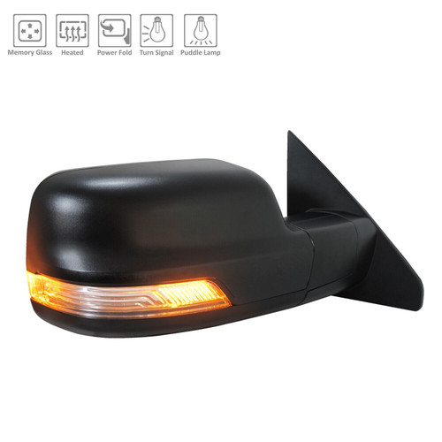 DOOR MIRROR RH POWER HTD TEXTURED W/POWER FOLD/PUDDLE LAMP/SIGNAL  REPLACEMENT FOR RAM PICKUP-RAM-1500 2019 PARTSLINK NUMBER CH1321522