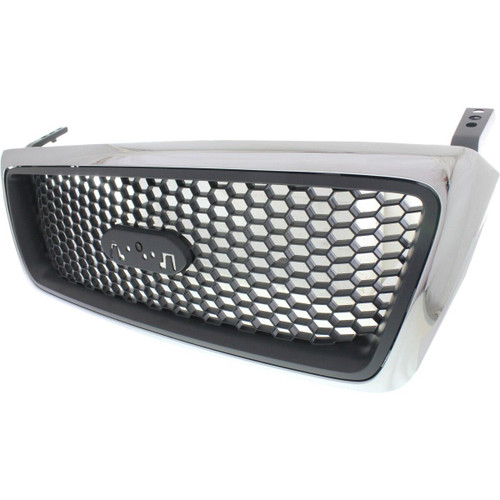 GRILLE CHROME FRAME W/BLACK HONEYCOMB XLT MODEL REPLACEMENT FOR FORD  PICKUP FORD LIGHTDUTY (F150) 2008 PARTSLINK NUMBER  FO1200469