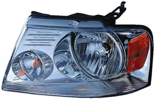 HEAD LAMP LH W/CHROME TRIM HQ REPLACEMENT FOR FORD  PICKUP FORD LIGHTDUTY (F150) 2008 PARTSLINK NUMBER  FO2502201