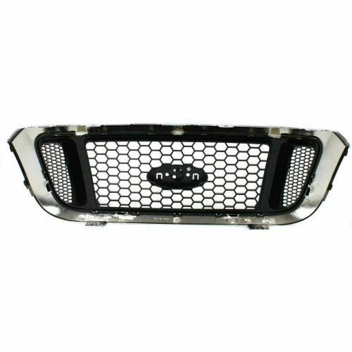 GRILLE CHROME GRAY 4WD REPLACEMENT FOR FORD RANGER PICKUP 2WD 2005 PARTSLINK NUMBER FO1200453