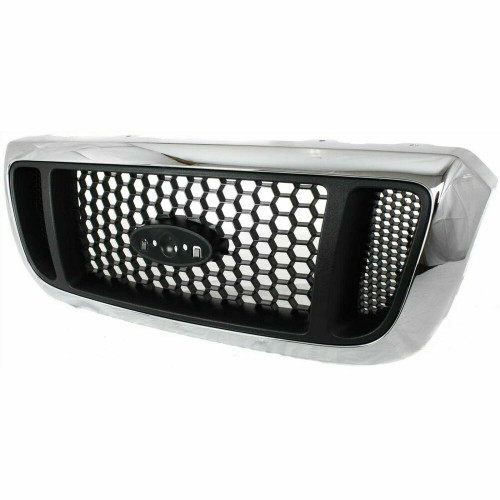 GRILLE CHROME GRAY 4WD REPLACEMENT FOR FORD RANGER PICKUP 2WD 2005 PARTSLINK NUMBER FO1200453