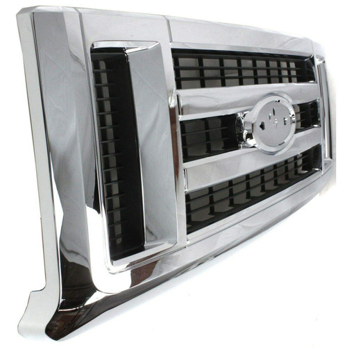 GRILLE GREY W/CHROME MOLDING REPLACEMENT FOR FORD VAN FORD ECONOLINE 2008 PARTSLINK NUMBER  FO1200507