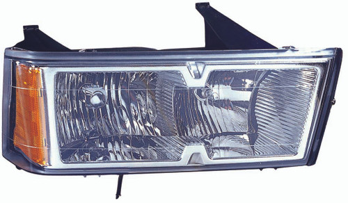 HEAD LAMP LH XTREME W/CHROME BEZEL HQ REPLACEMENT FOR GMC CANYON 2008 PARTSLINK NUMBER  GM2502247