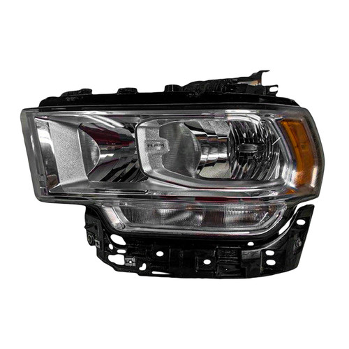 HEAD LAMP LH HALOGEN CHROME BEZEL W/O LOGO HQ   REPLACEMENT FOR RAM PICKUP-RAM-3500 2019 PARTSLINK NUMBER CH2502334