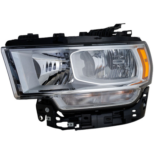 HEAD LAMP LH HALOGEN CHROME BEZEL W/O LOGO HQ   REPLACEMENT FOR RAM PICKUP-RAM-3500 2019 PARTSLINK NUMBER CH2502334