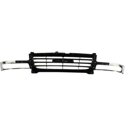 GRILLE CHROME/BLACK REPLACEMENT FOR GMC PICKUP GMC SIERRA-1500, 2500 3500 2005 PARTSLINK NUMBER GM1200475