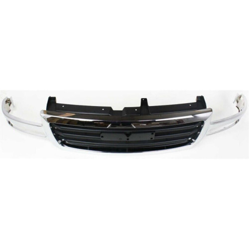 GRILLE CHROME/BLACK REPLACEMENT FOR GMC PICKUP GMC SIERRA-1500, 2500 3500 2005 PARTSLINK NUMBER GM1200475