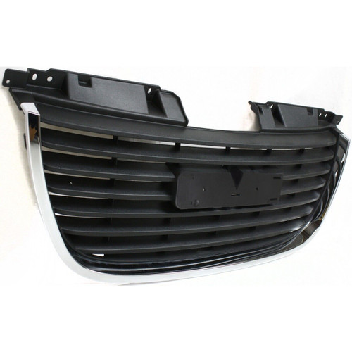 GRILLE W/O DENALI PACKAGE MATTE BLACK W/CHROME FRAME REPLACEMENT FOR GMC   YUKON 2008 PARTSLINK NUMBER  GM1200576
