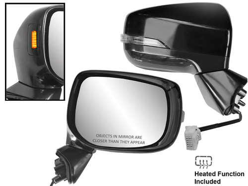 DOOR MIRROR RH POWER HTD SATIN CHROME W/SIGNAL/MEMORY/BLIND SPOT REPLACEMENT FOR SUBARU FORESTER 2019 PARTSLINK NUMBER SU1321173