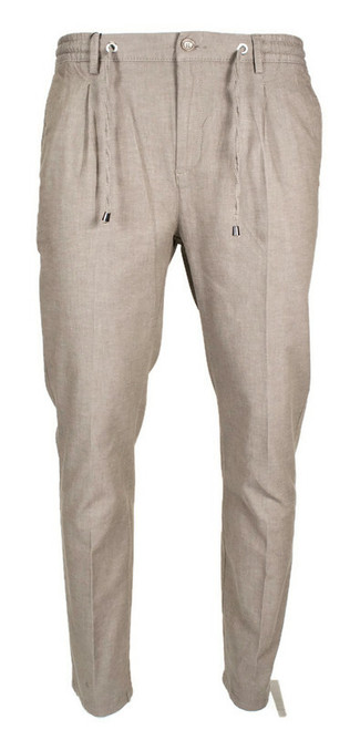 Tan.brown Linen drawstring pants