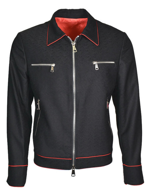Elite Man Black zipper Bomber suit