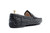 black alligator print leather loafer