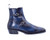 Elite Man calfskin leather blue/Black patina ankle boot