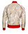 Tan jacquard bomber jacket back