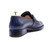 Black/blue leather loafer